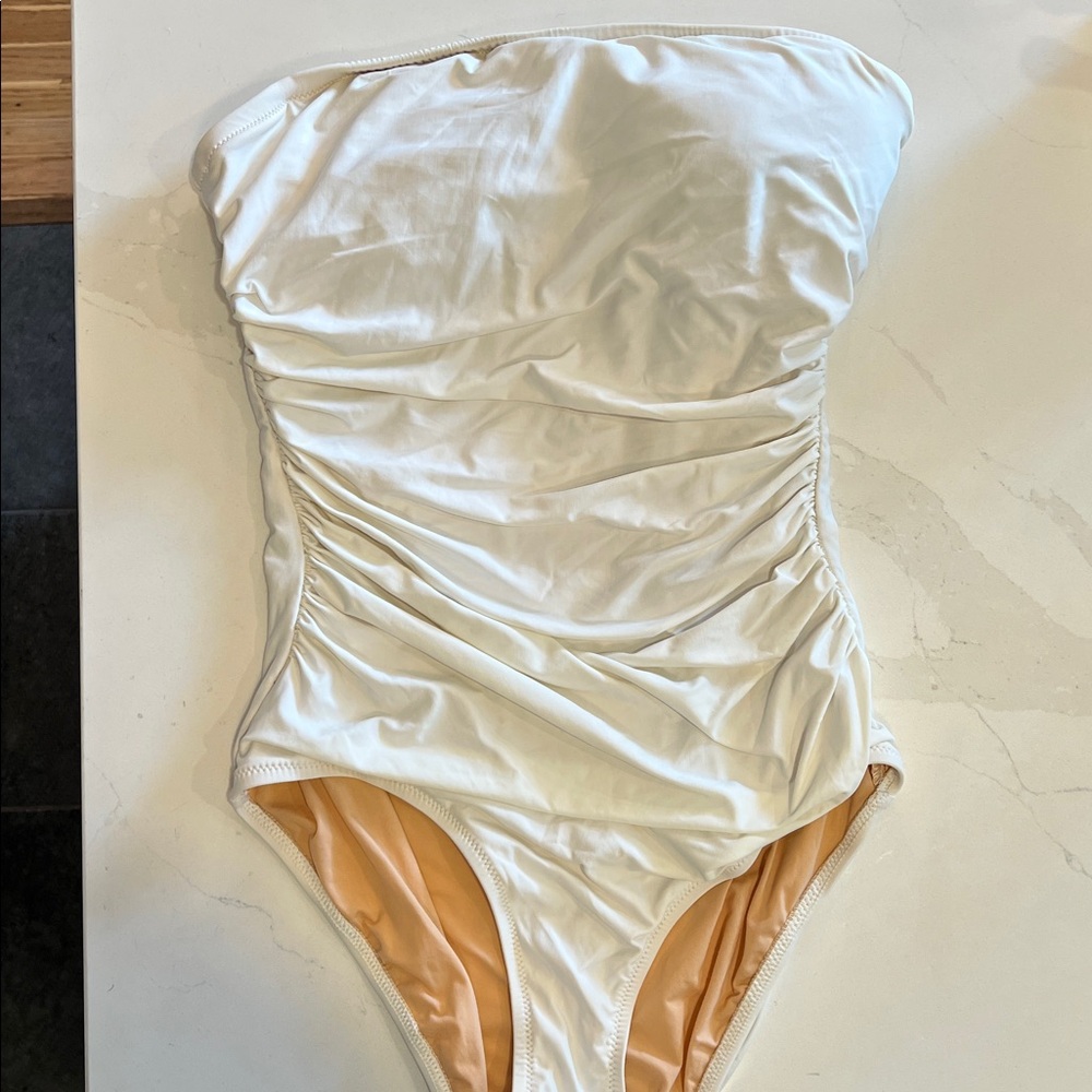J Crew white swimsuit, size 8D